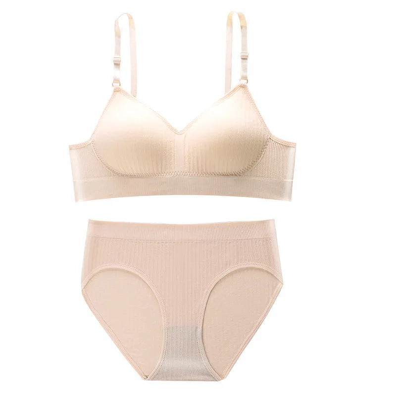 Sports Women Bra Panties Set Seamless Bra Top Set Letter Activewear Bra