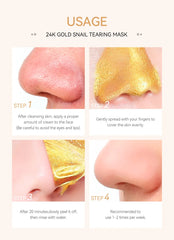 24K Gold Sakura Peeling Face Mask Firming Brightening Blackhead Removal Facial Tear Off Mask Skin Care Products