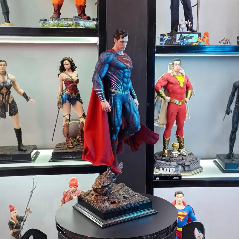 Super High Quality Dc Series Justice League Steel Man Superman Gk Statue Handmade Fashionable Model Ornament Birthday Gift Gift