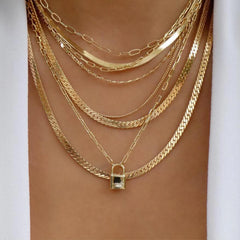 Bohemia Gold Color Multiple Styles Necklace For Women Trendy Multi-Layer