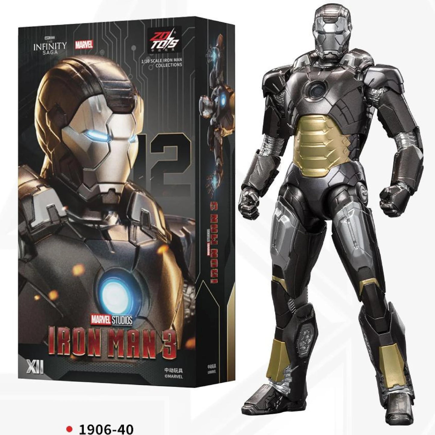 ZD Toys Iron Man MK35 Red Snapper Action Figure Iron Man Mk41 Mk47 Tank MK24 MK22 1/10 Scale Iron Man Collections Gift