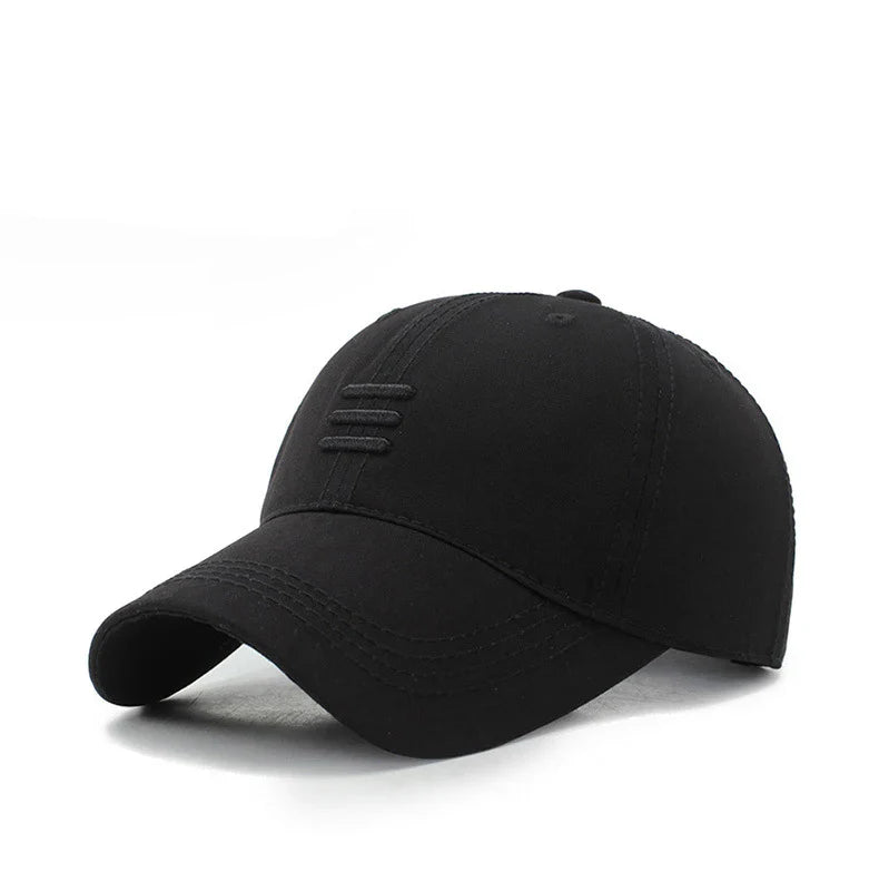 Three Horizontal Lines Embroidery Baseball Caps Spring and Autumn Outdoor Adjustable Casual Hats Sunscreen Hat