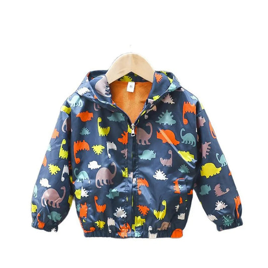 Kids Jacket Outerwear Long Sleeve Boy Coats Kids Dinosaurs Pattern Jacket Boy Spring Autumn Clothes For Boys
