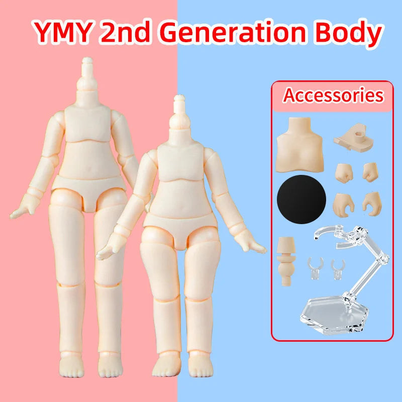 New YMY Body Joint Doll DIY Boy girl Body for obitsu 11, GSC Head, Ob11,1/12BJD Doll Accessories Toy Replacement Joint Hand