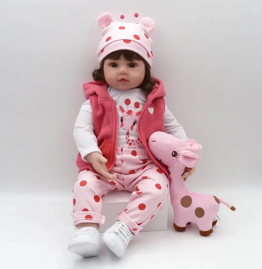 bebe doll reborn toddler 47cm soft silicone reborn baby dolls soft body lifelike menina Christmas surprice girl gifts doll