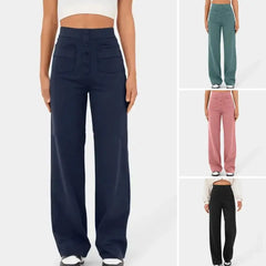 Soft Comfortable Trousers Women Slouchy Pants High Waist Wide Leg Women's Pants