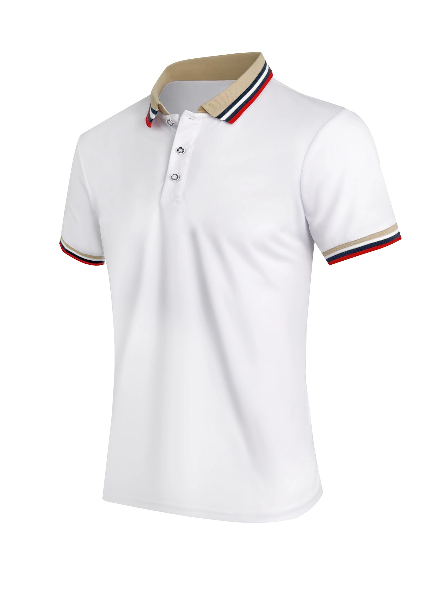 Men Summer Solid Casual Office Breathable Cotton Polo Shirt Fashion Brand Male Business High Quality Striped Short Sleeve Top