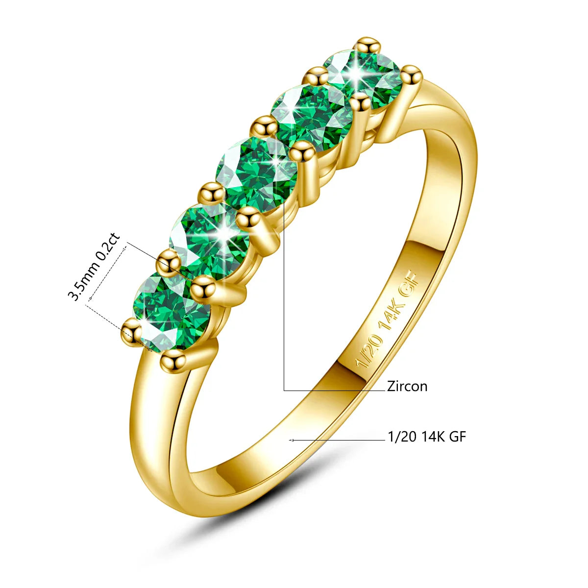 Szjinao 14K Gold Filled Rings For Woman 1.0CT 3.5mm Moissanite Diamond Wedding Jewelry No Tarnish Engagement Lady Gift Wholesale