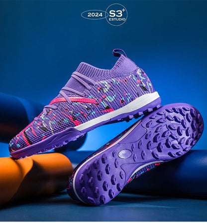 Mens Football Field Boots Ultralight Turf Indoor Society Training Soccer Shoes Cleats