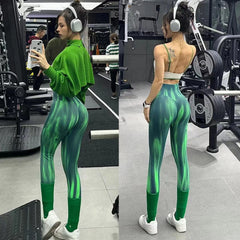 Seamless Push Up Scrunch Sport Leggings For Women Tummy Control