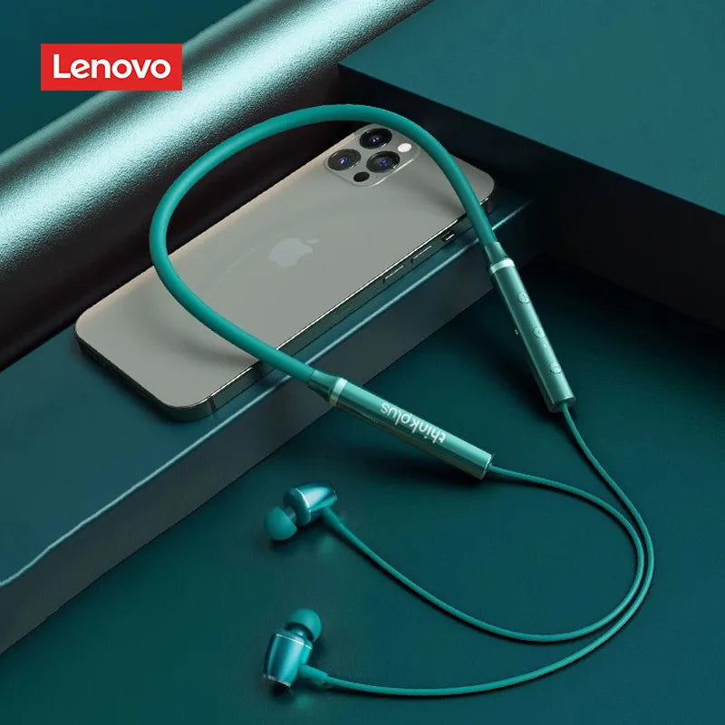 Origial Lenovo HE05X Bluetooth 5.0 Magnetic Absorption In-ear Design Earphones Skin-touching Headset HiFi Sound Headphones