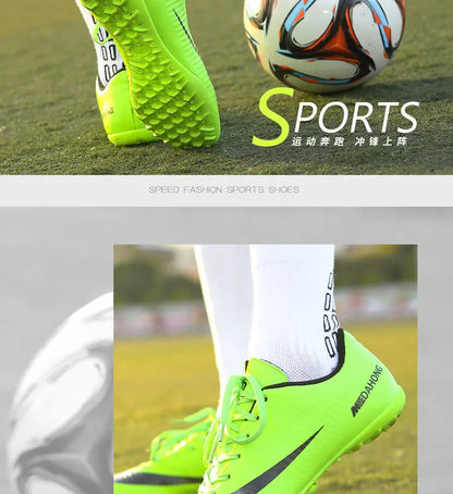 Men Soccer Shoes Cleats Society Children Boys Kids Autumn Casual Studded Boots