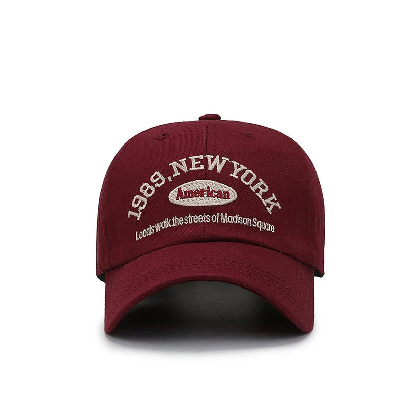 Embroidery 1989 New York Baseball Hats Washed Cotton Cap for Men Women Adjustable Snapback Caps Baseball Cap Letter Dad Hat Hot