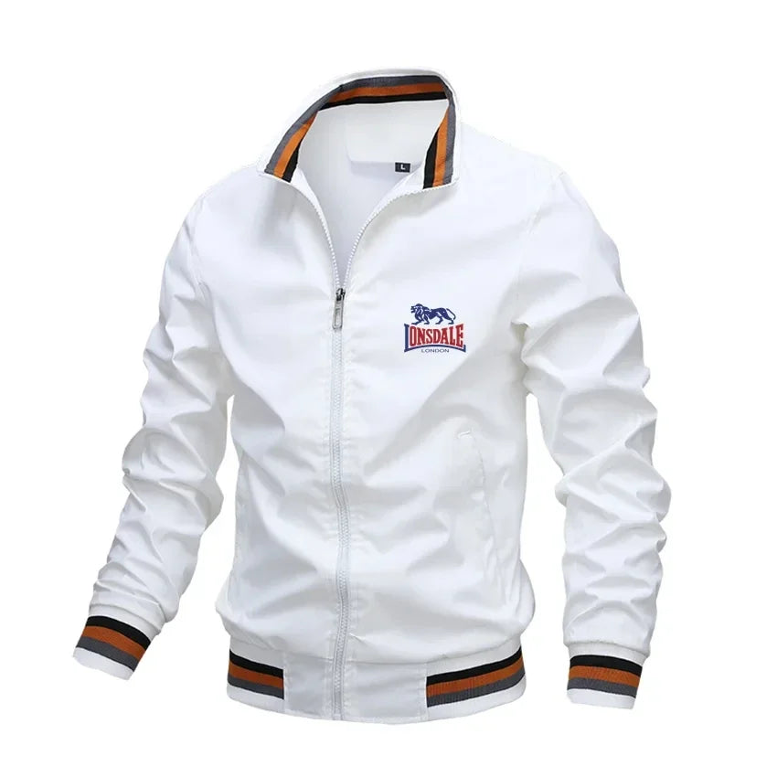 Men's aviator jacket with support collar, thin casual baseball jacket