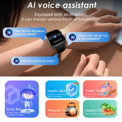 Pinteek Smartwatch Bluetooth Call Smartwatch Touch Dial for Android Music Fitness Tracker Sports Watches Compatible Strava