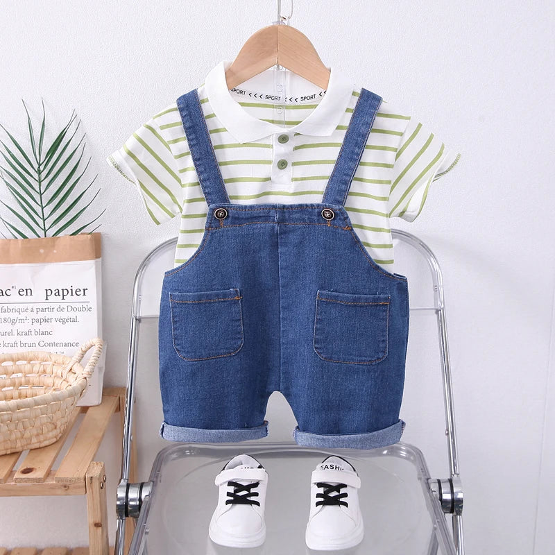 Summer Baby Clothes Suit Children Boys Casual Striped T-Shirt Shorts 2Pcs/Sets Toddler Costume Kids Outfits Infant Tracksuits