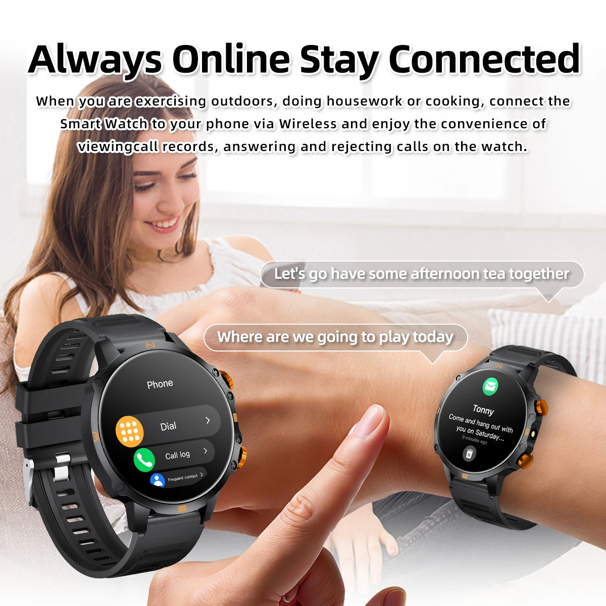 2026 NEW Smartwatch for Android/IOS Bluetooth Call Answer Music Player Multi-sports Modes Custom Dial Sport Watch Men Women