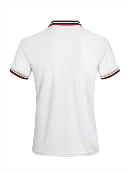 Men Summer Solid Casual Office Breathable Cotton Polo Shirt Fashion Brand Male Business High Quality Striped Short Sleeve Top