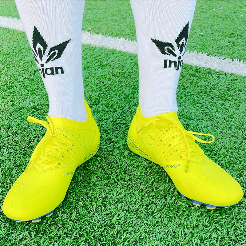 Men Soccer Cleats Shoes Long Spikes Football Boots Non Slip Turf Indoor Training