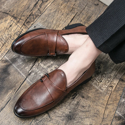 Men Shoes Luxury Brand Casual Slip on Formal Loafers Moccasins Italian Summer Male Pointed Driving Shoes Classic Wedding Shoes