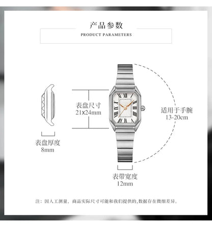 Dropshipping Luxury Women Quartz Watch Casual Fashion  Stainless Steel Strap Wristwatch Relojes Para Mujer Ladies Gifts