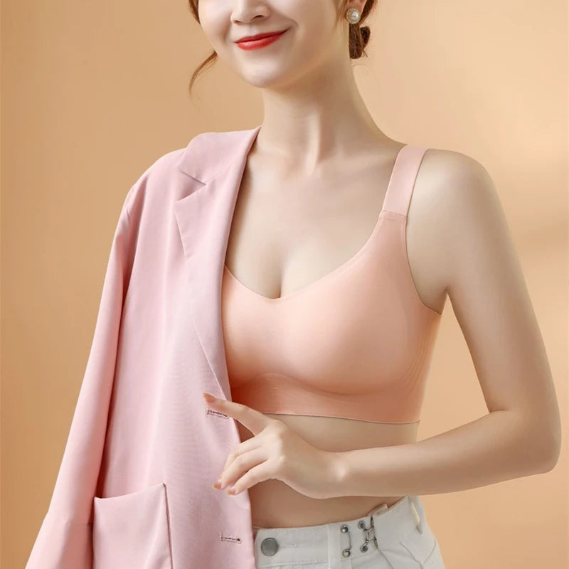 Back Large Size Soft Support Push-up Bra For Women, Seamless