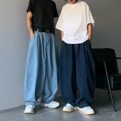 Wide Leg Cargo Pants Streetwear Baggy Jeans Spring Autumn Men