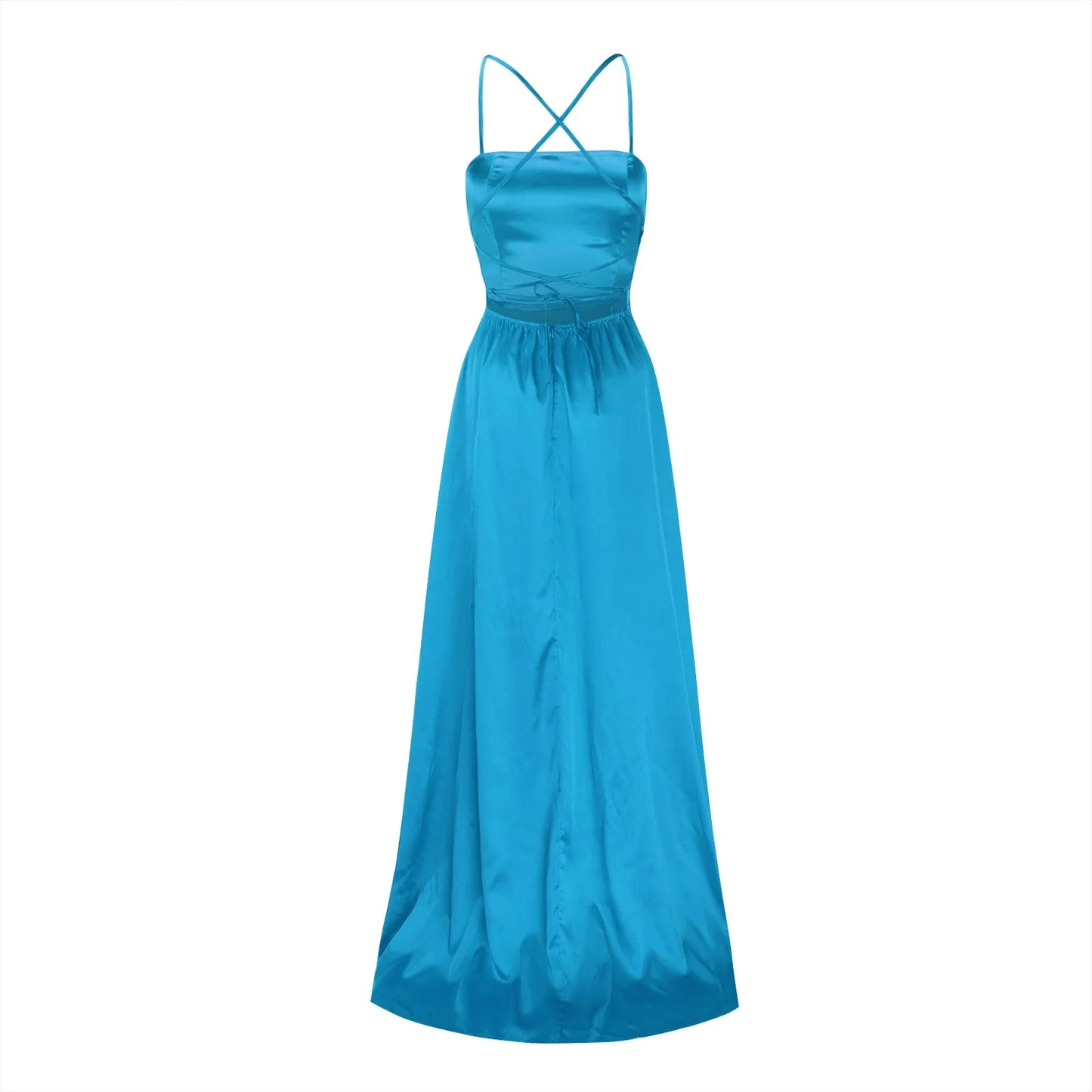 Evening wear Dresses: Evening Maxi Dress Lace-Up Backless Long Dresses