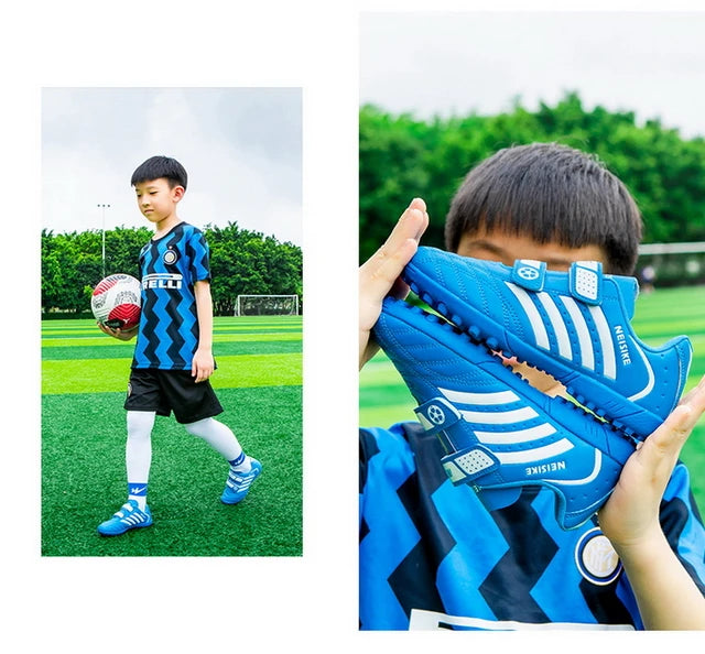 Kids Soccer Shoes School Football Boots Cleats Grass Sneakers Boy Girl Outdoor