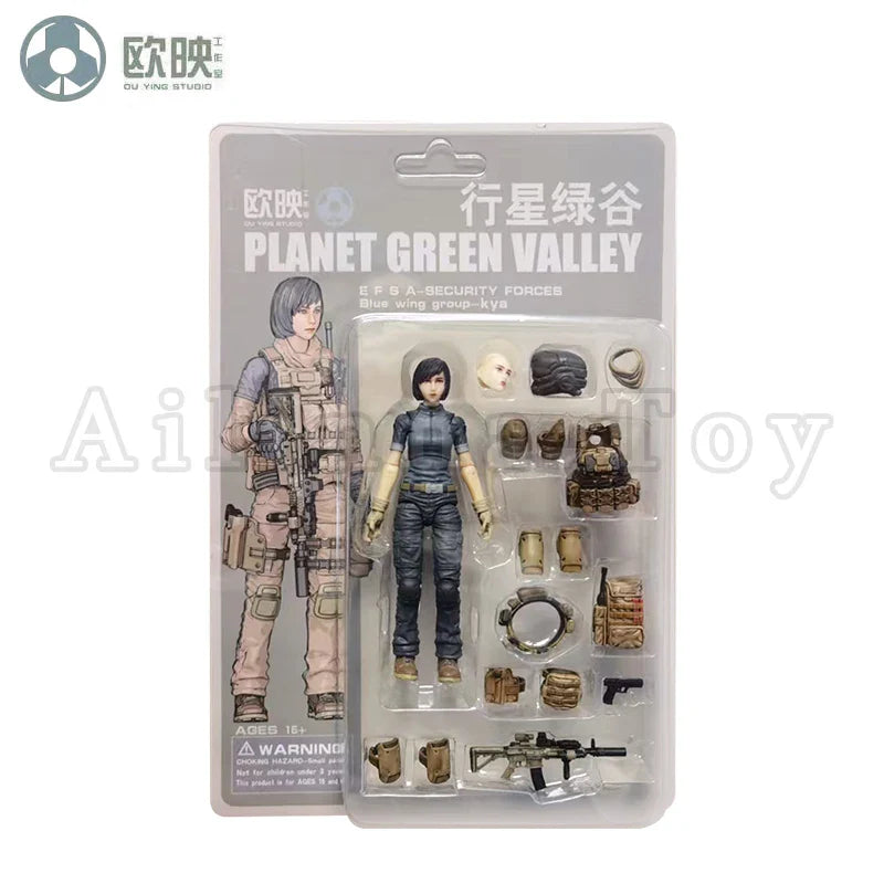 Ou Ying Studio 1/18 Planet Green Valley PGV 3.75inch Action Figure EFSA Male Female Robot Figures Anime Model