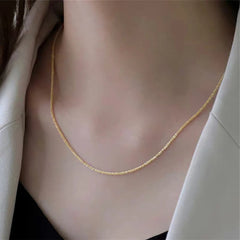 Silver Colour Sparkling Clavicle Chain Choker Necklace Collar For Women Fine Jewelry