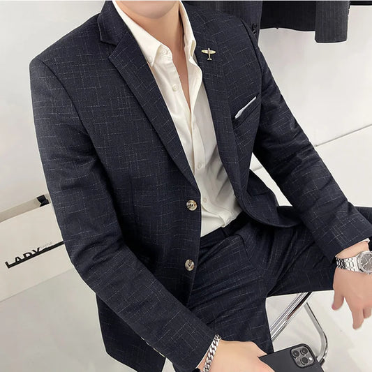 Men's Business Professional Dress (suit + Trousers) Stylish and Handsome