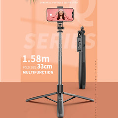 1580mm Reinforced Live Bluetooth Tripod Selfie Stick Without Fill Light