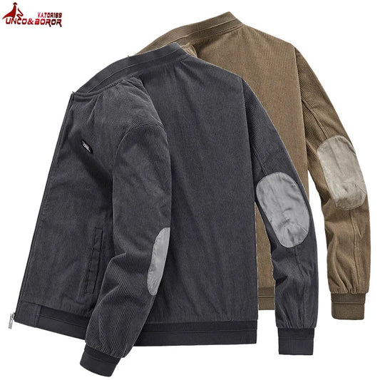 Men's Streetwear Spring Autumn Corduroy Denim Jacket For Military Motorcycle Jacket