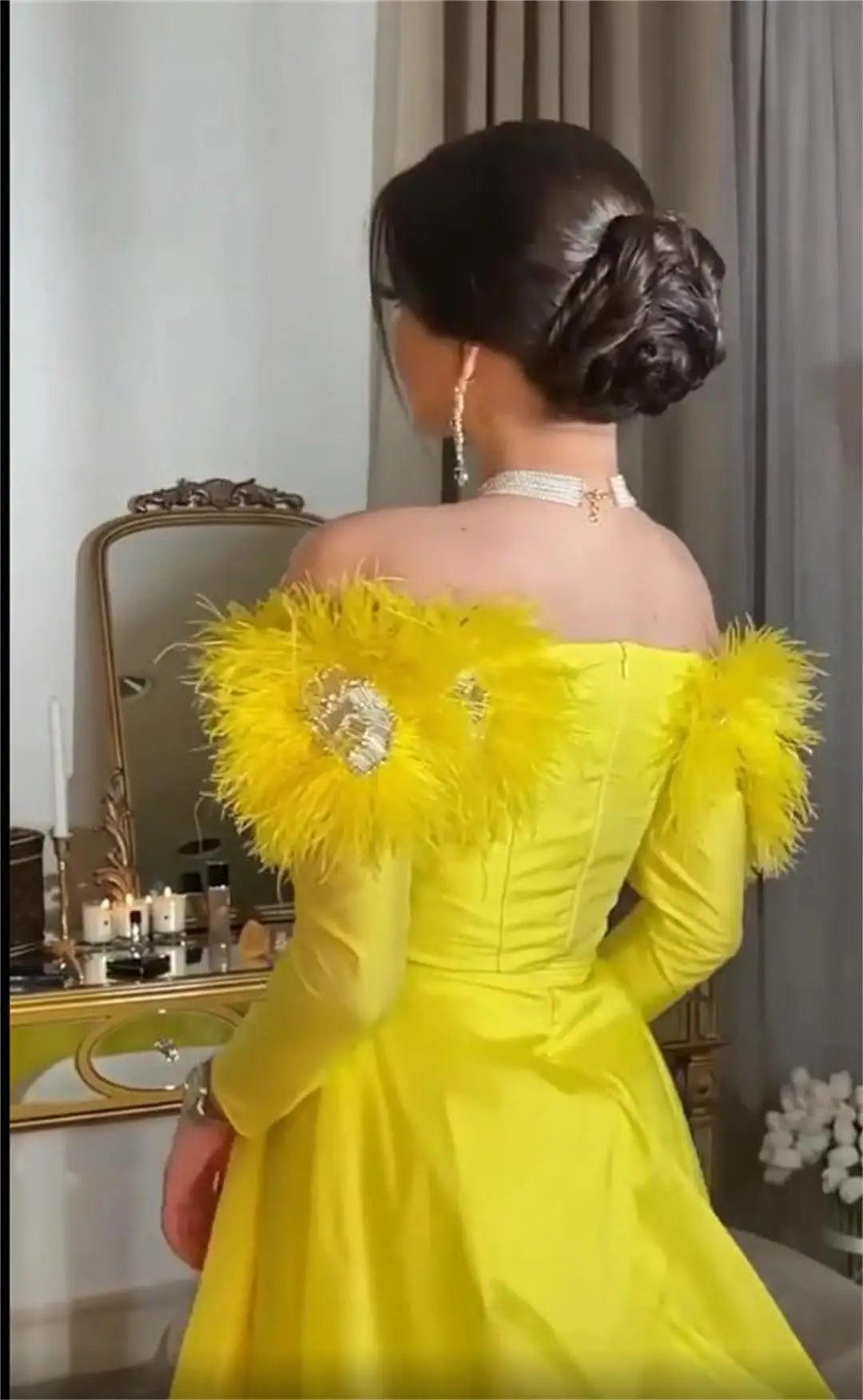 Homecoming Dresses: Long Sleeves Prom Dresses Off the Shoulder Evening Party Dress