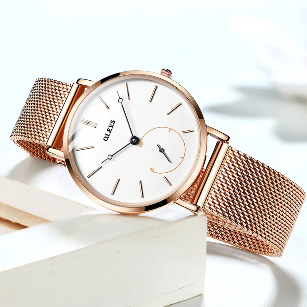 OLEVS Milanese Steel Band Quartz Women's Watch 5190