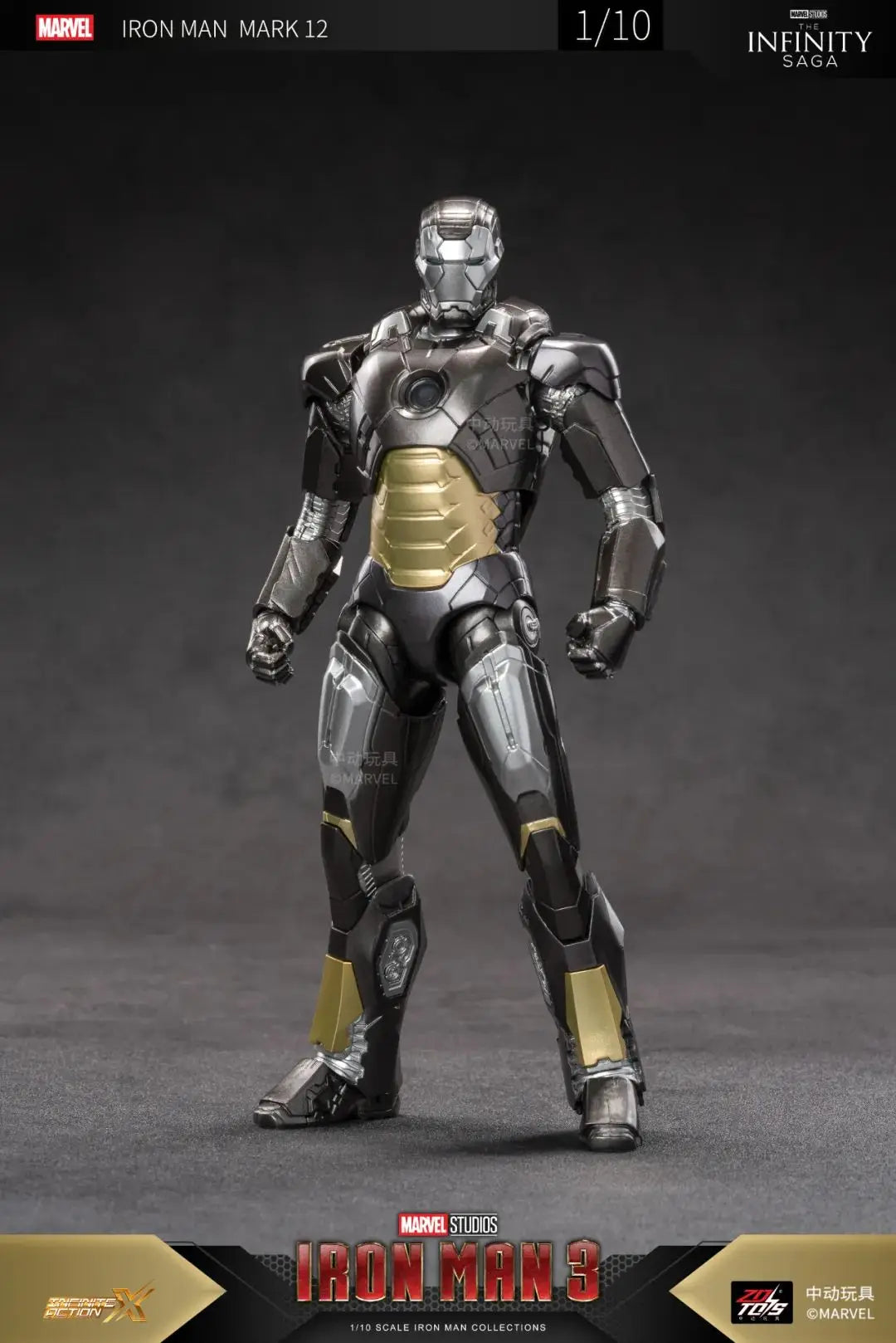 Original ZD Toys Iron Man Tony Stark MK9 MK14 MK12 MK27 MK15 MK35 MK22 MK40 Hammerhead Action Figure Anime Collect Model Gifts