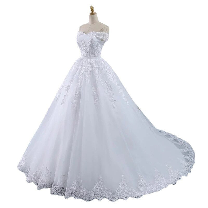 White Bridesmaid Dresses: White Ball Gown Bridal Dress mariage Vintage Muslim