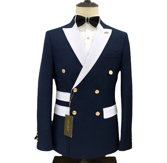 Tuxedo for Mens: Double-breasted Six-button Two-piece Full Men's Suit Suit Men