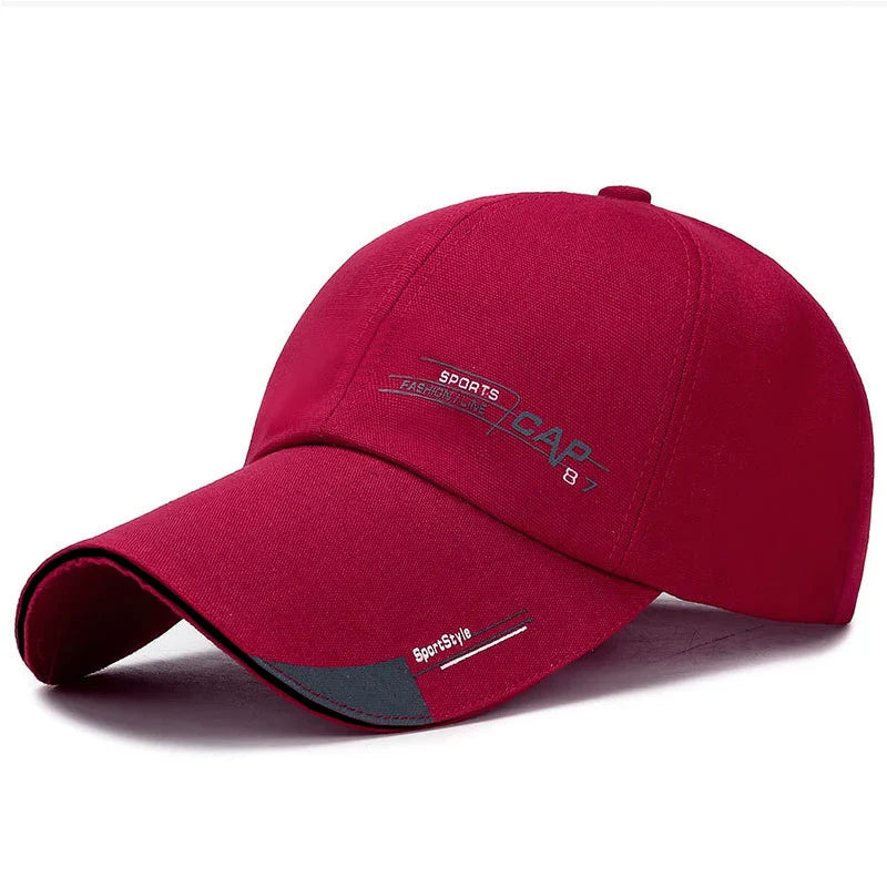 2024 Sports Cap Mens Hat For Fish Outdoor Fashion Line Baseball Cap Long Visor Brim Shade Snapback Sun Hat Bone Gorras Casquette
