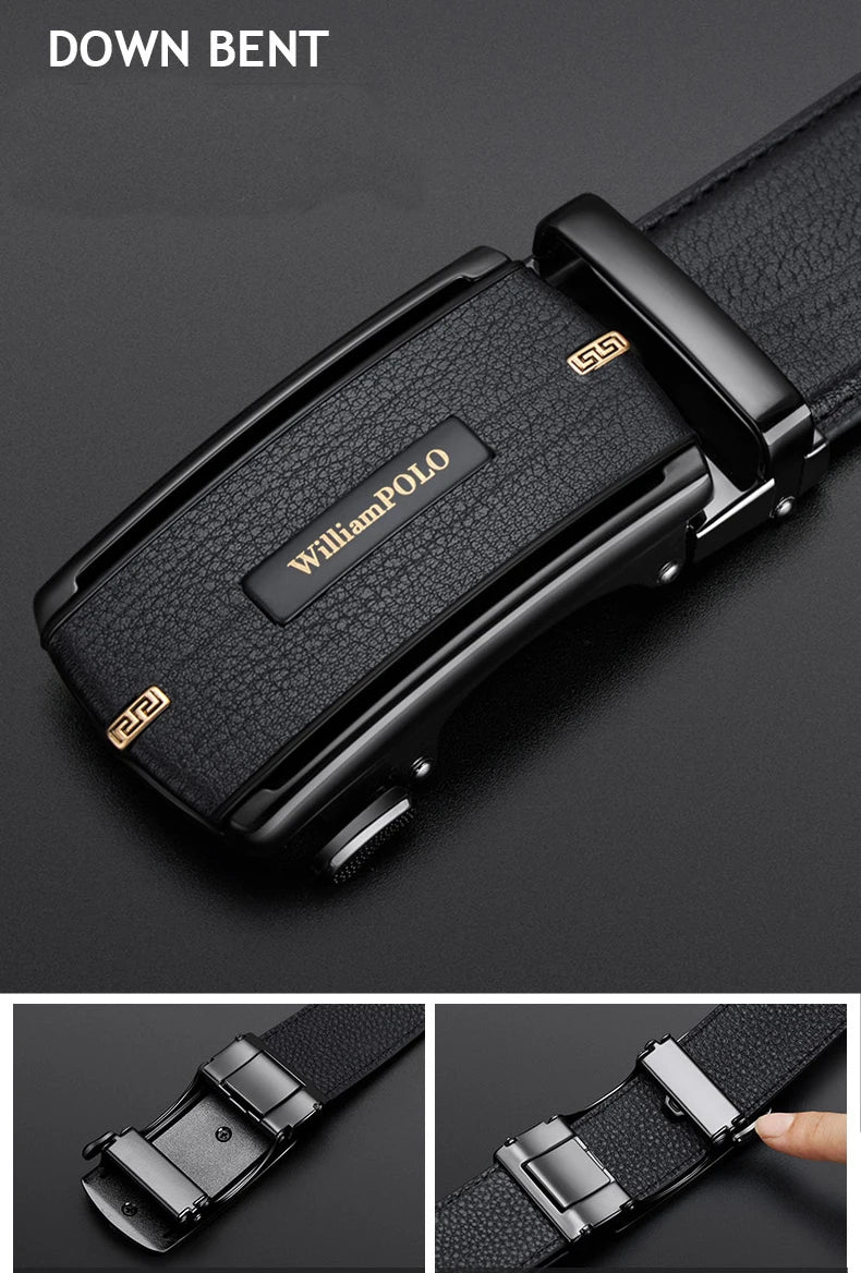Men's automatic buckle belt, fashionable and versatile waist belt, personalized and casual pants belt