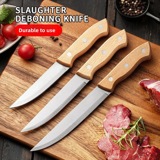 Cooking Knife Kitchen Supplies Wooden Handle Kitchen Fruit Knife Chef Knives Meat