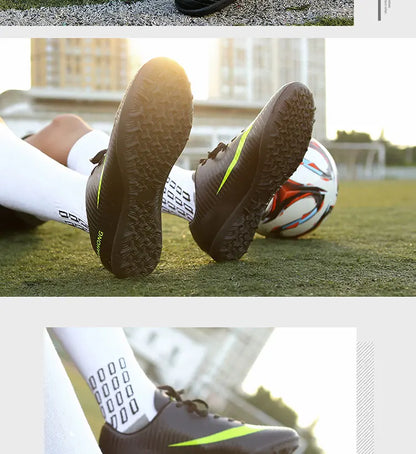 Men Soccer Shoes Cleats Society Children Boys Kids Autumn Casual Studded Boots