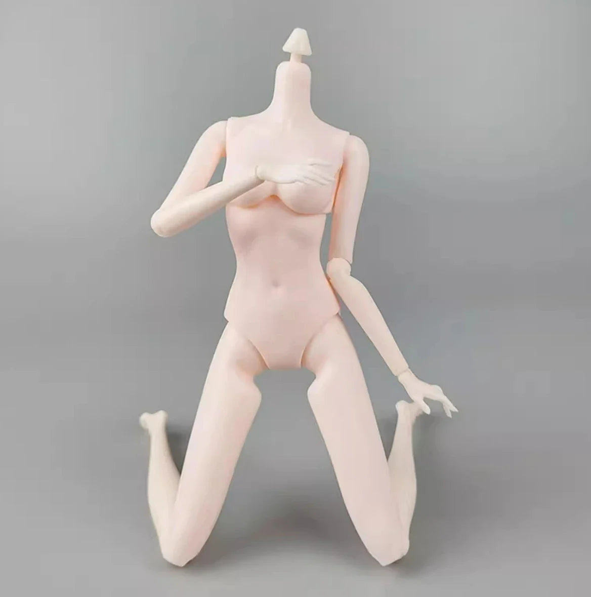 1/6 Super Model Doll Body Joints Movable Solid Doll Replacement Body For FR/IT Doll Heads Light Beige Pink White Skin Tone