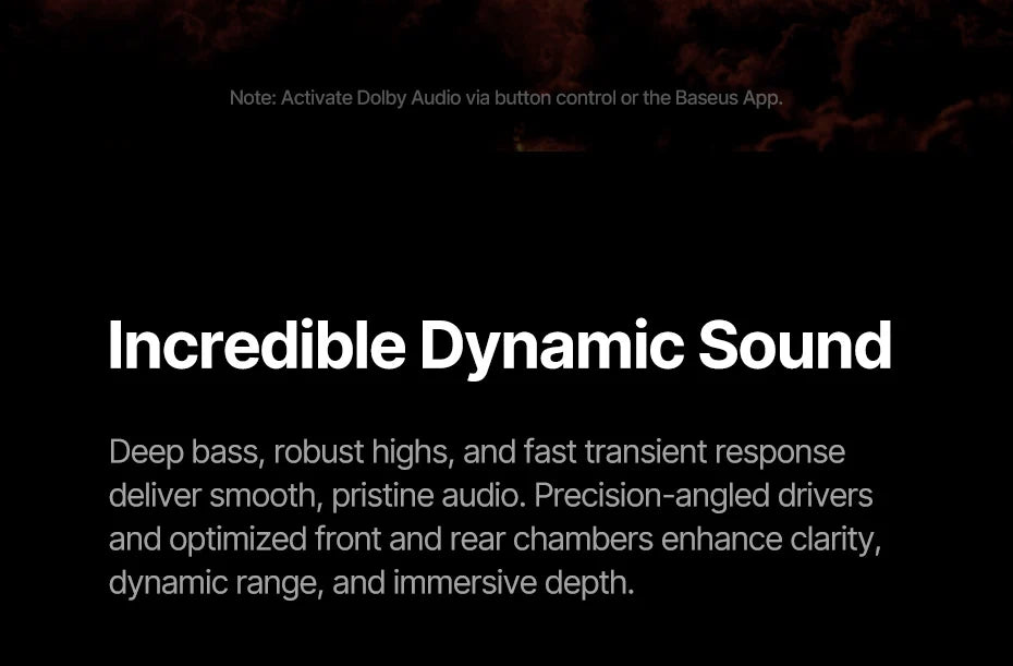 Baseus Inspire XH1 Sound by Bose ANC Wireless Headphone Bluetooth 6.1 48dB Adaptive Noise Cancellation Headset Hi-Res LDAC 100Hr