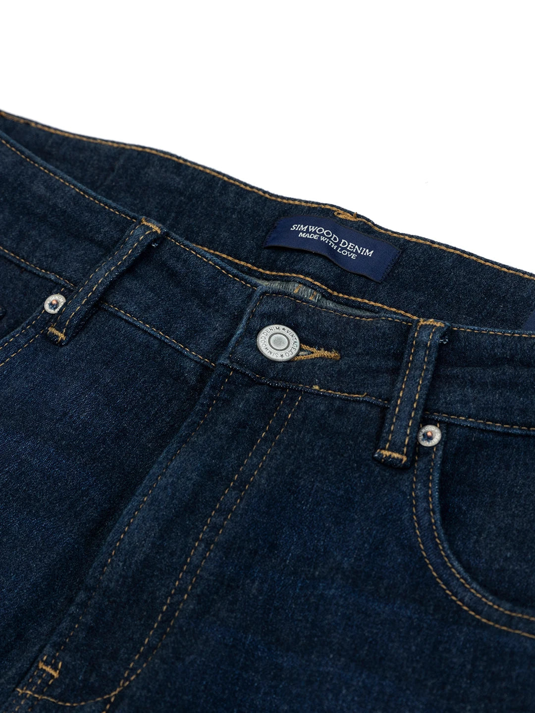 Men's Fleece Ankle-Length Jeans Comfortable Tapered Denim Trousers Plus Size
