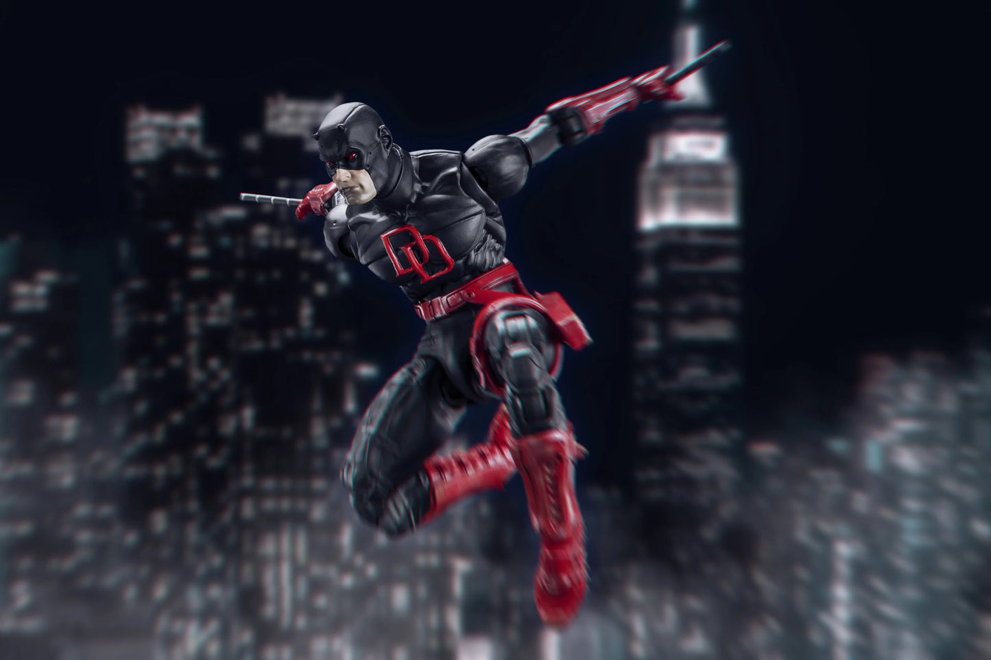 In Stock - FlefToys Marvel Daredevil Classic Red Shadowland Reborn Black 8" Action Figure Devil Defenders Matt Murdock Legends
