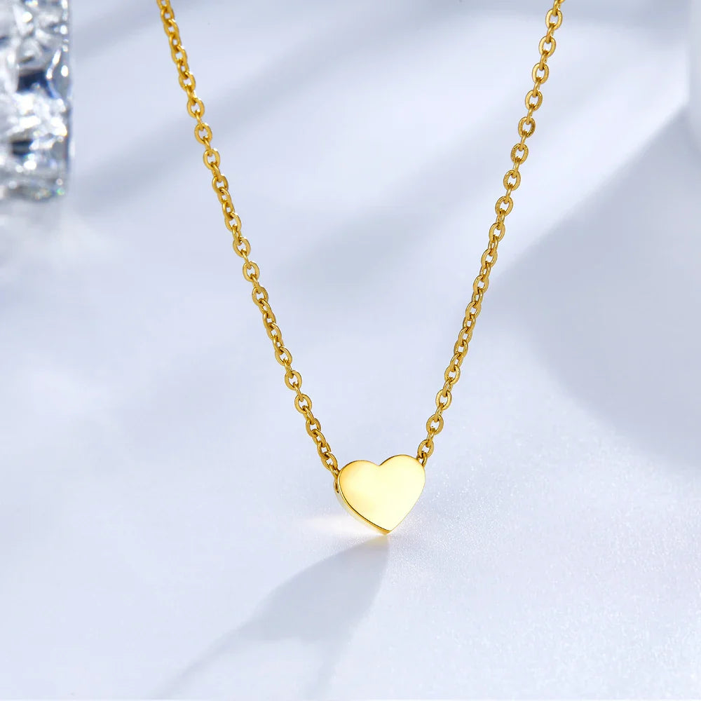 LUXUKISSKIDS Heart Star Moon Pendant Necklaces Tiny Charms Stainless Steel Choker Women/Girls Y2K Sweater Boho Jewelry Collares