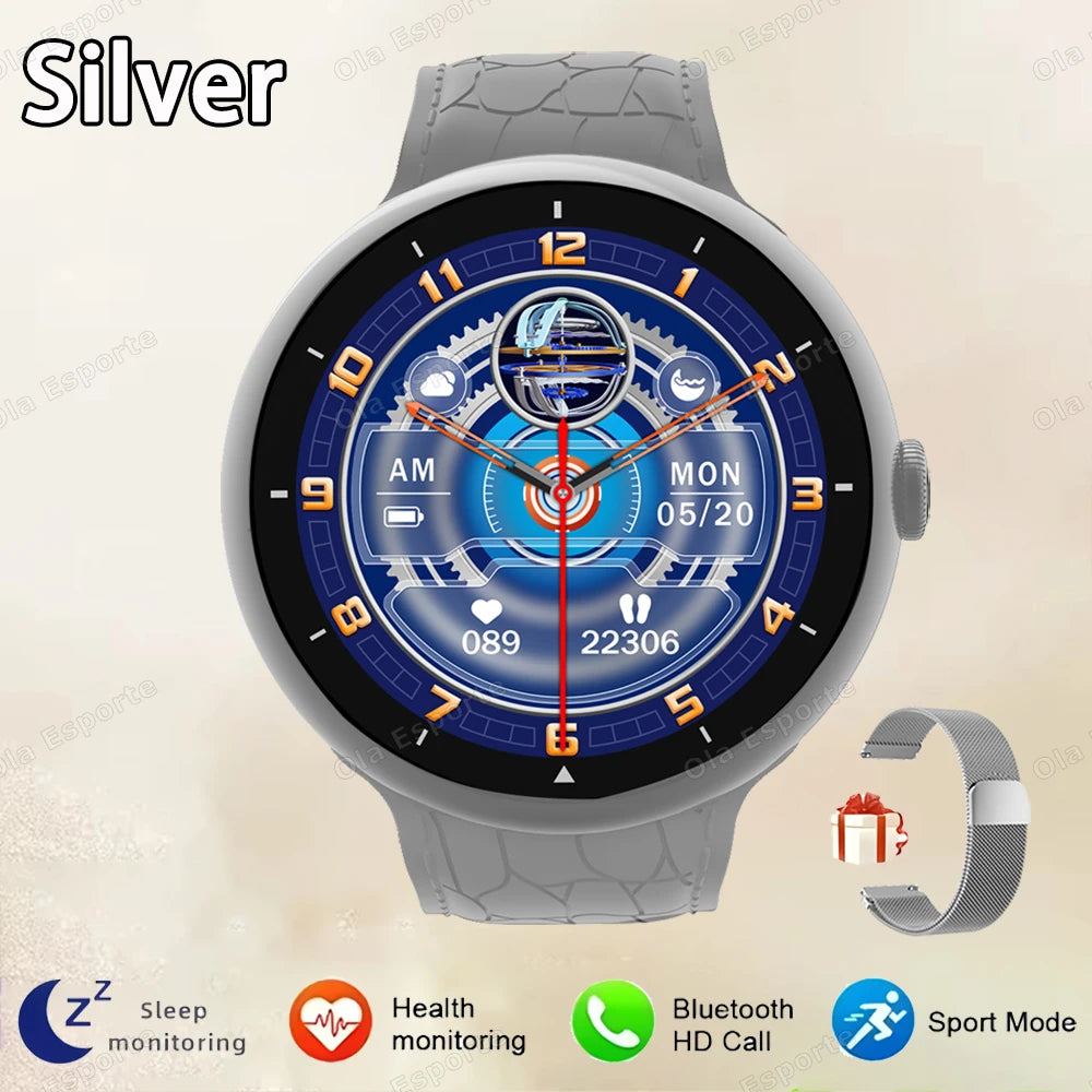 New Smart Watch Women AMOLED Screen Bluetooth Call NFC GPS Tracker Compass Sport Watches Fitness Clock Men Smartwatch Waterproof