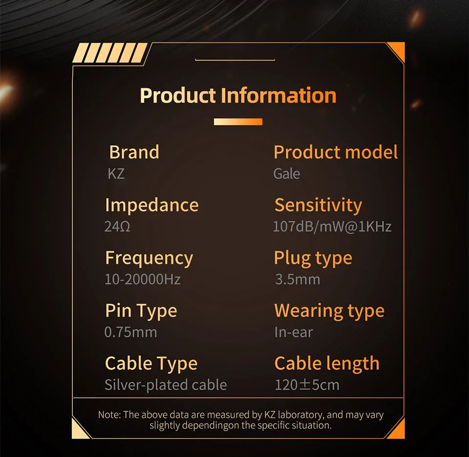 KZ Gale Earphone HIFI Bass Earbud Gaming and Music Headset Super-linear Dynamic Driver Detachable Design